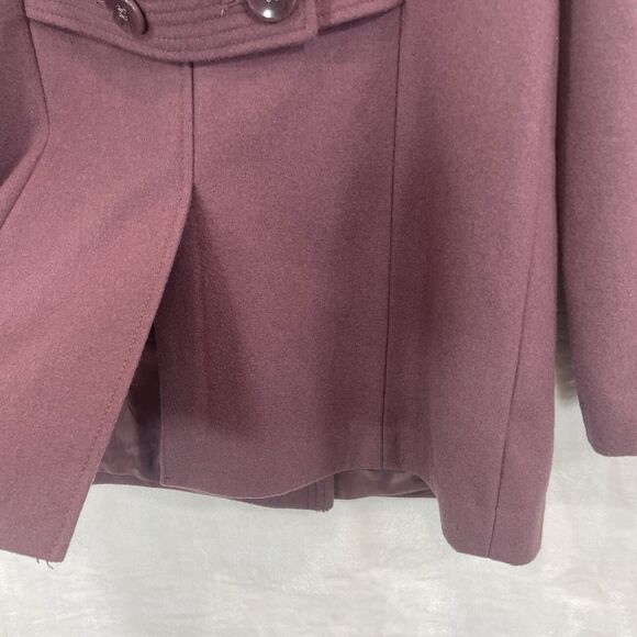 Kenneth Cole Reaction Double Breasted Peacoat Purple Plum Mauve Medium - Picture 10 of 15